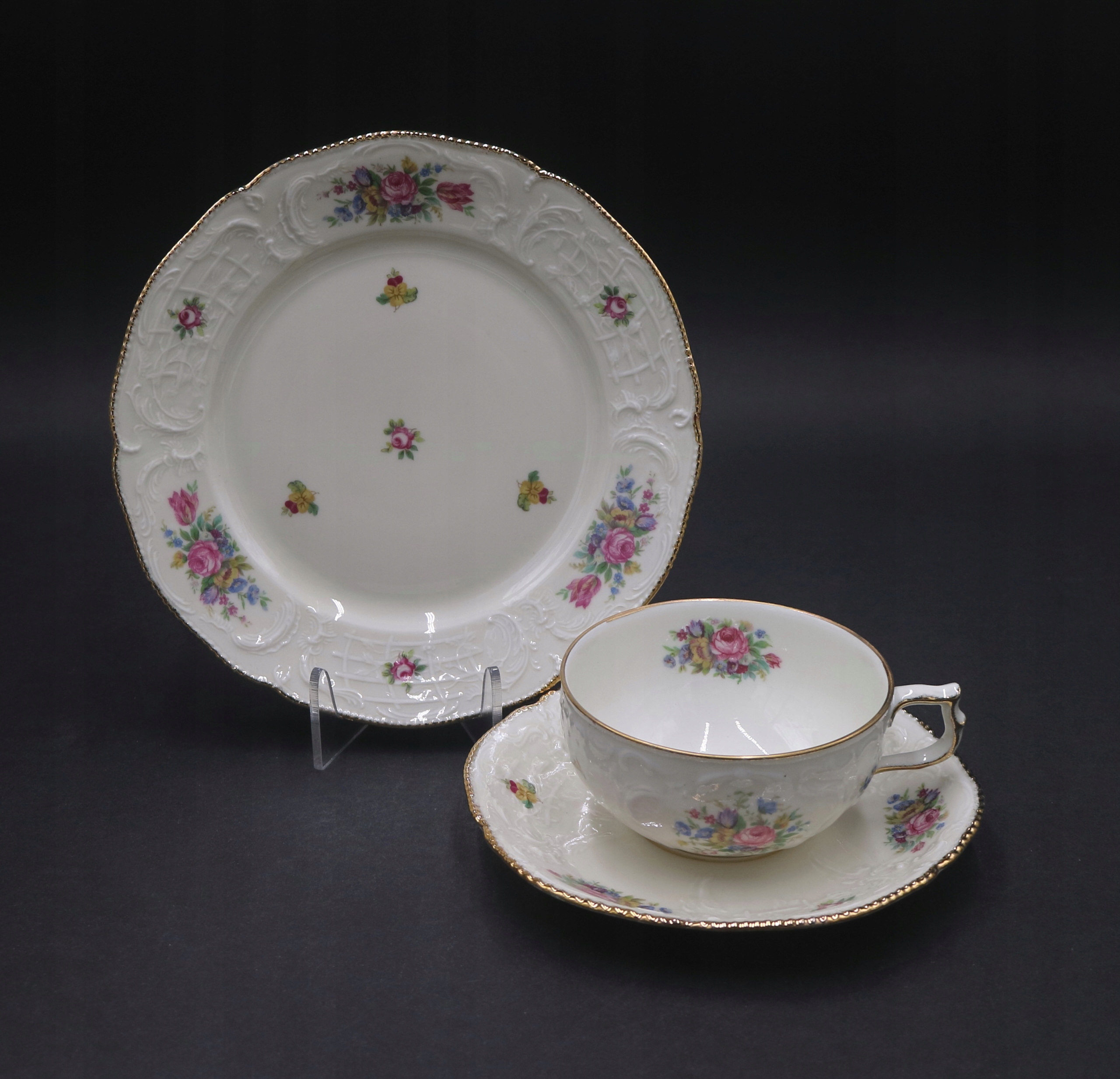 3. Zestaw śniadaniowy Filiżanka Trio ROSENTHAL Sanssouci lata 40 -te