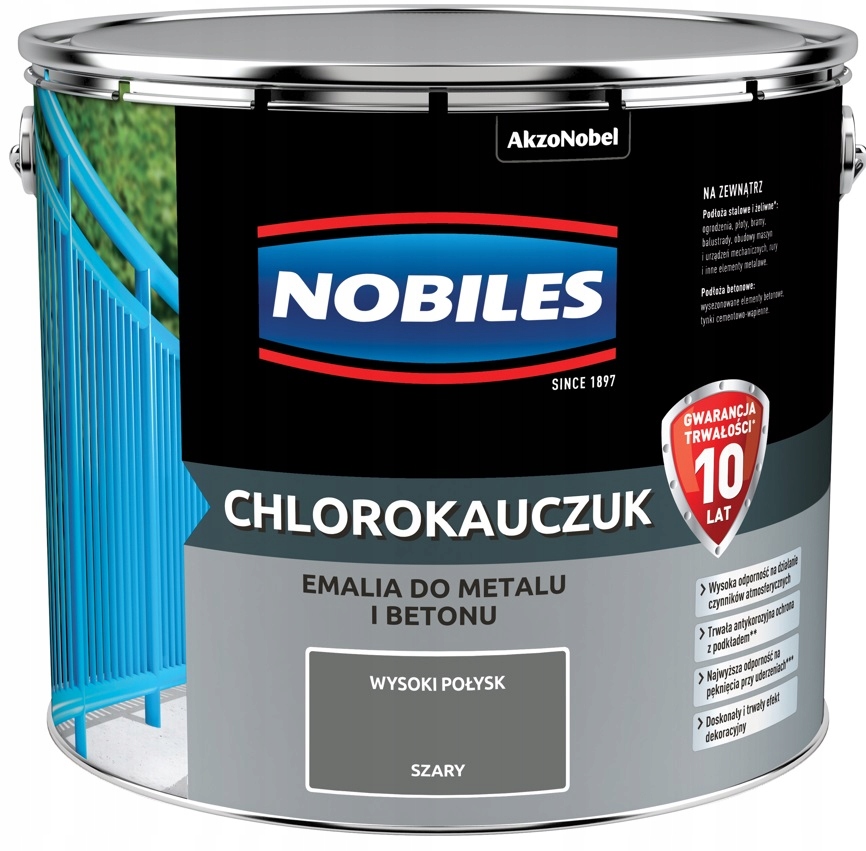 

Farba Nobiles Chlorokauczuk- szara, 10l