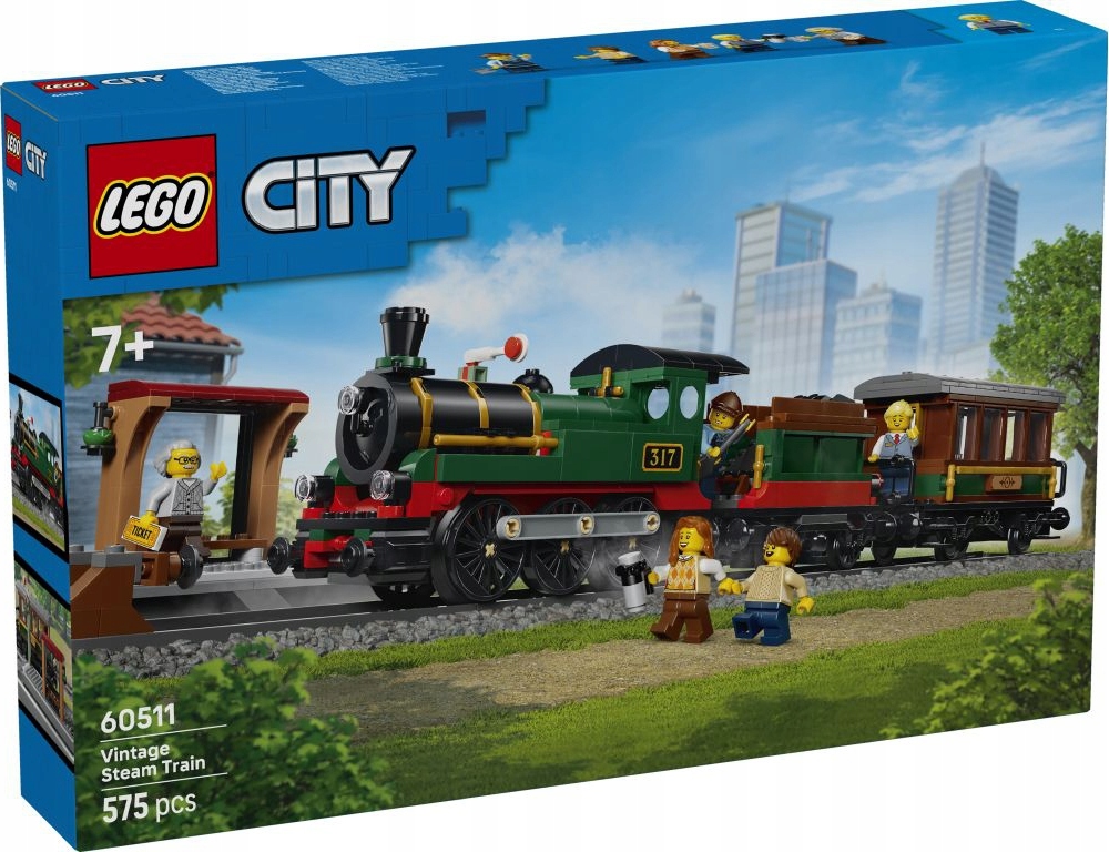 60511 Lego City Retro vlak s parní lokomotivou