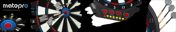 Matepro NAJLEPSZA Tarcza elektroniczna do gry w darta rzutki lotki j polski Marka Winmau