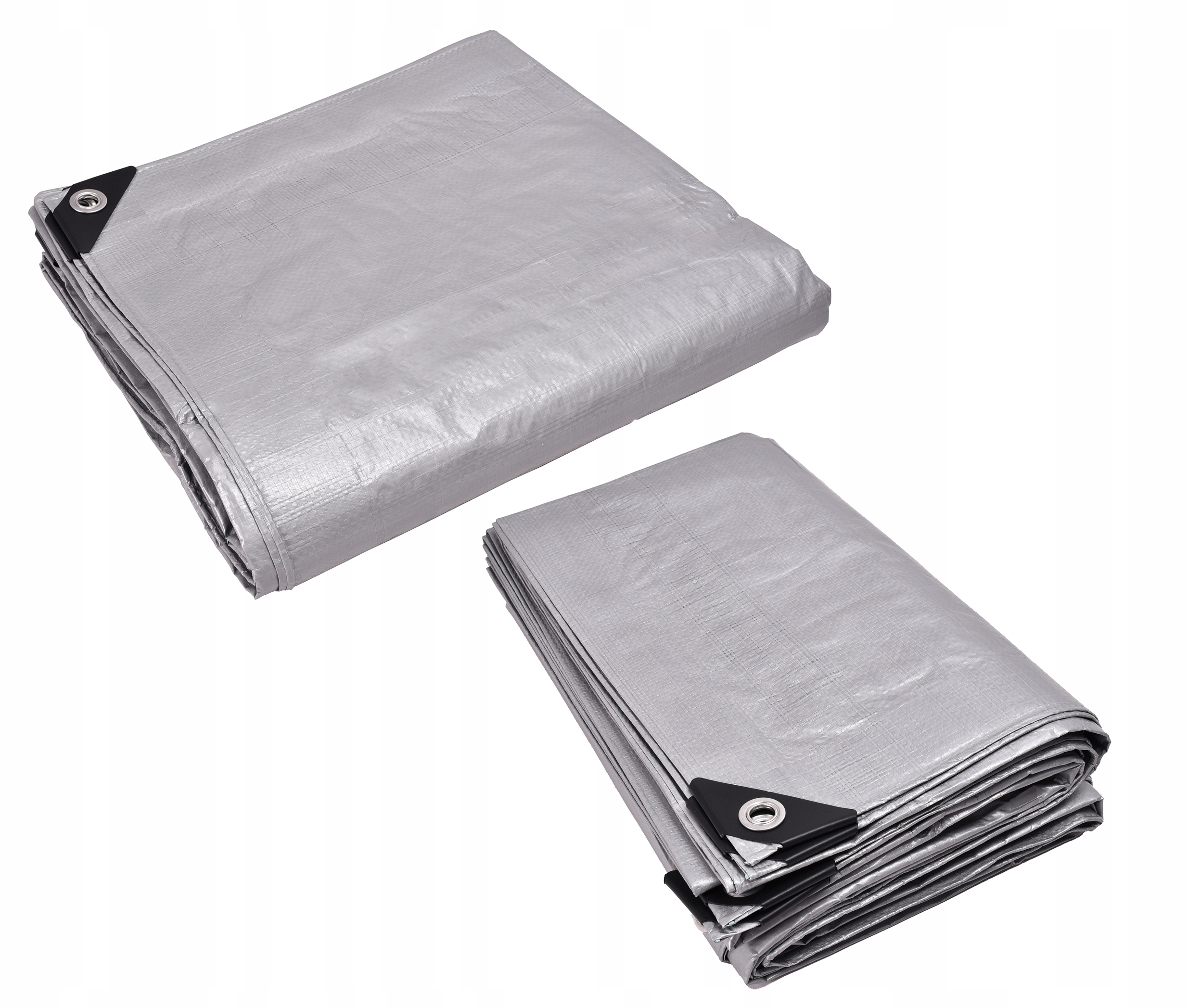 Plachta 10x15 m Hrubá Strieborná Silná Zosilnená Plachta Vodotesné Pokrytie