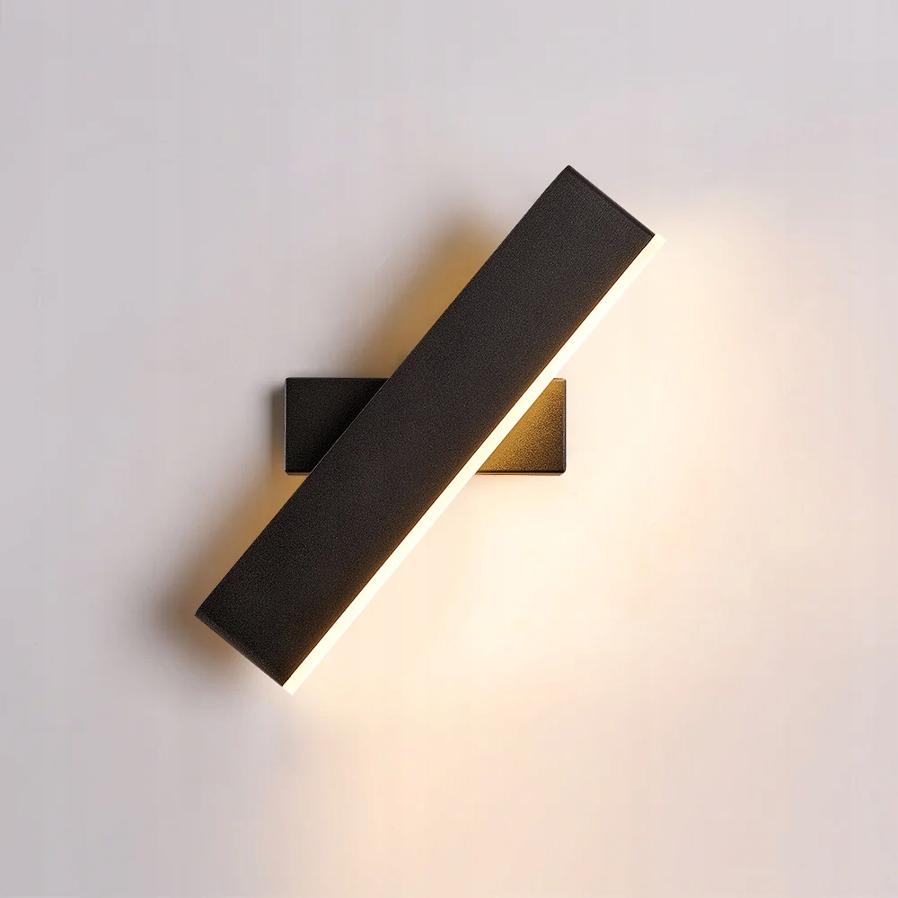 Lampa Scienna Led Kinkiet Czarna Do Czytania Obrotowy Nowoczesna Do Salonu