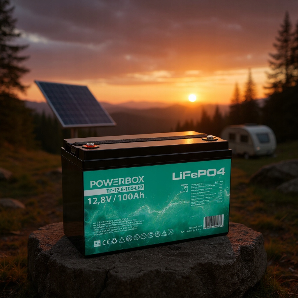 Акумулятор LiFePO4 12V 100Ah BMS для кемпінгу, човна, двигуна, сонячної батареї, виробник Powerbox
