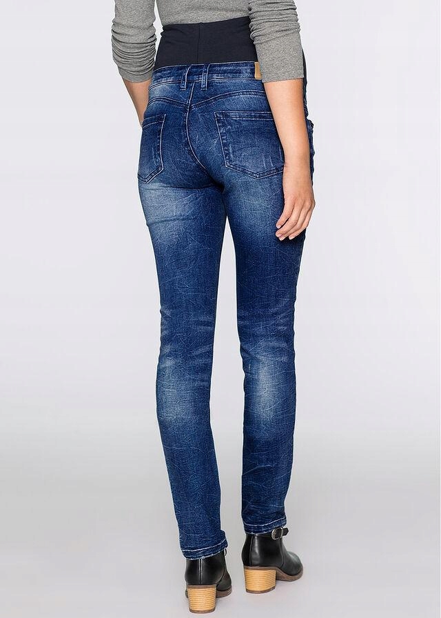 50 Bonprix SPODNIE JEANSOWE CIĄŻOWE Rozmiar 50