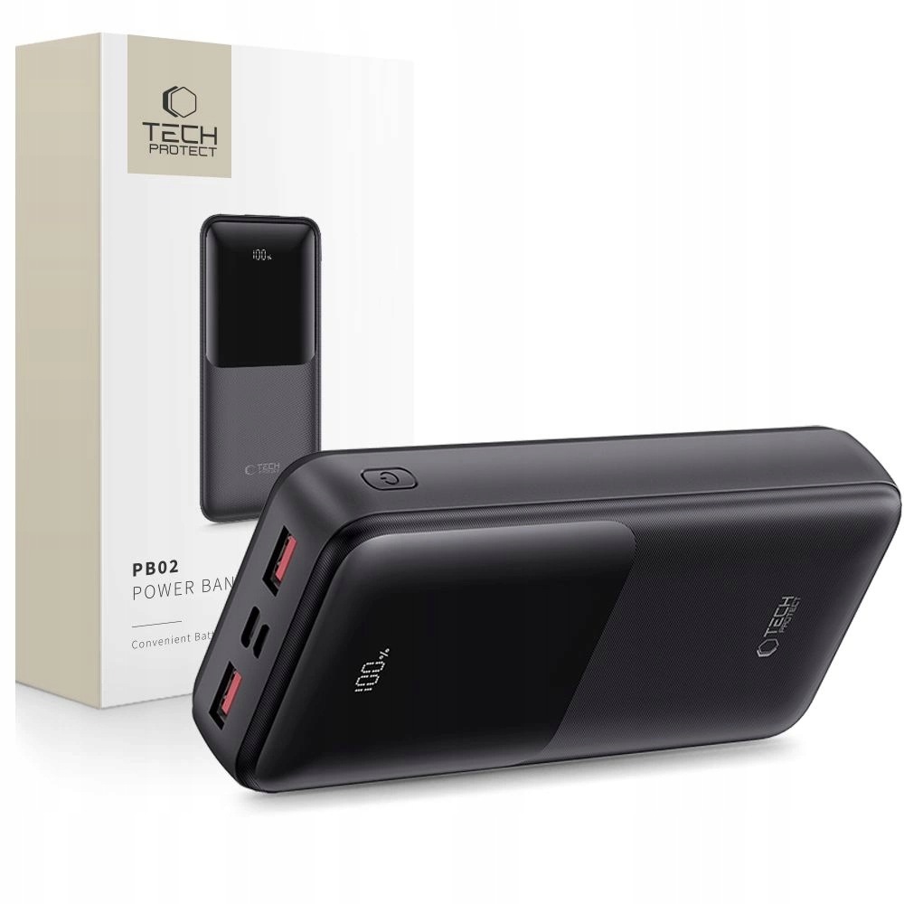 Powerbanka Tech-Protect PB02 20000mAh 22.5 W černá