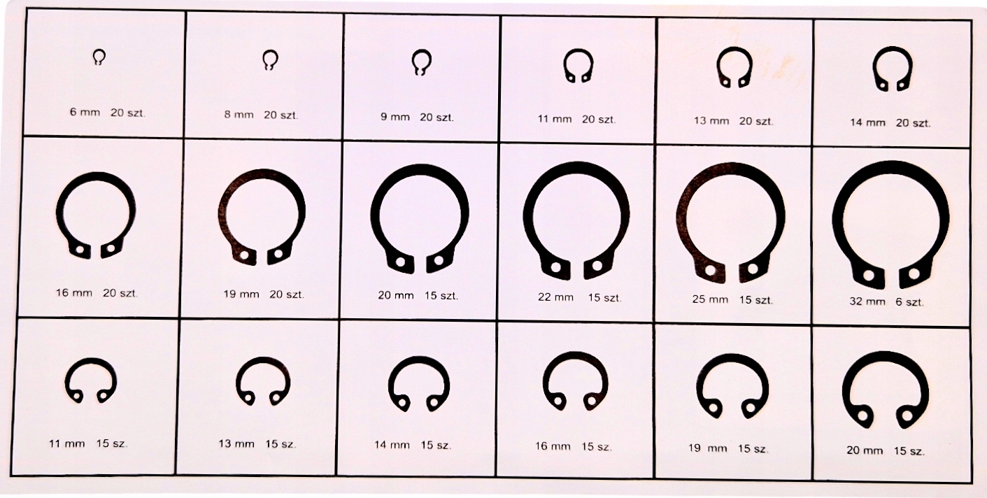 ZESTAW PIERŚCIENI SEGERA SEGERY OSADCZE WEWNĘTRZNE i ZEWNETRZNE 300EL Marka Falon-Tech
