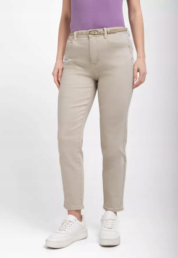 Dámské béžové džíny Mom Fit, Volcano D-fency 2 26-30