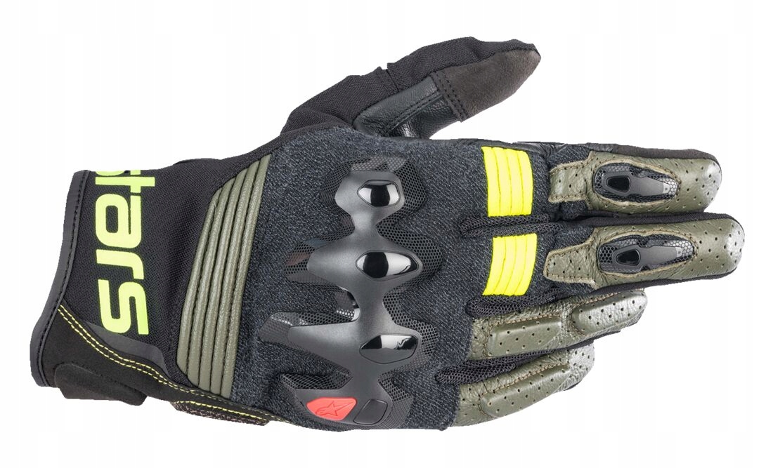 Motocyklové Rukavice Alpinestars Halo Fluo Black/yellow M