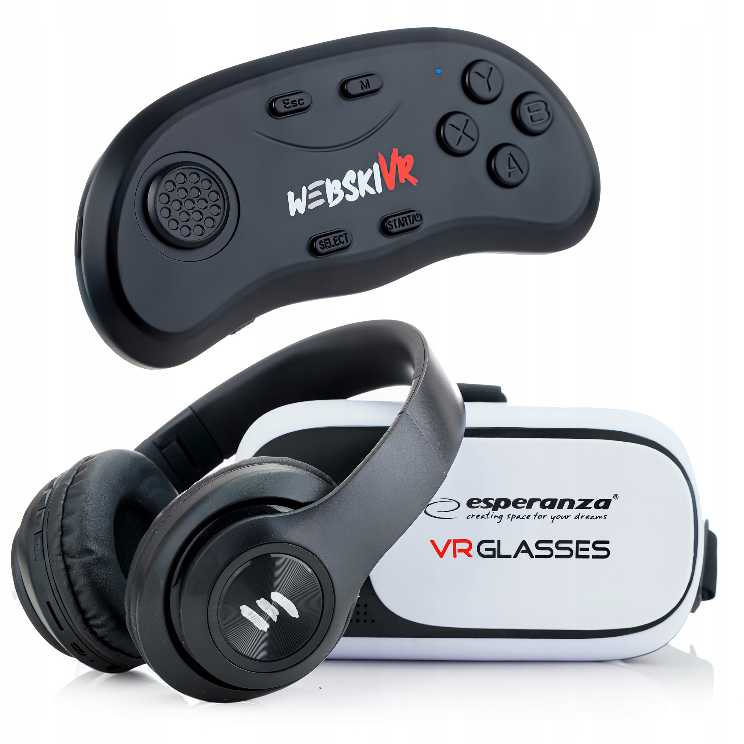 GOGLE OKULARY VR 3D WIRTUALNE DO TELEFONU DO GIER ZESTAW VIRTUAL BOX 360