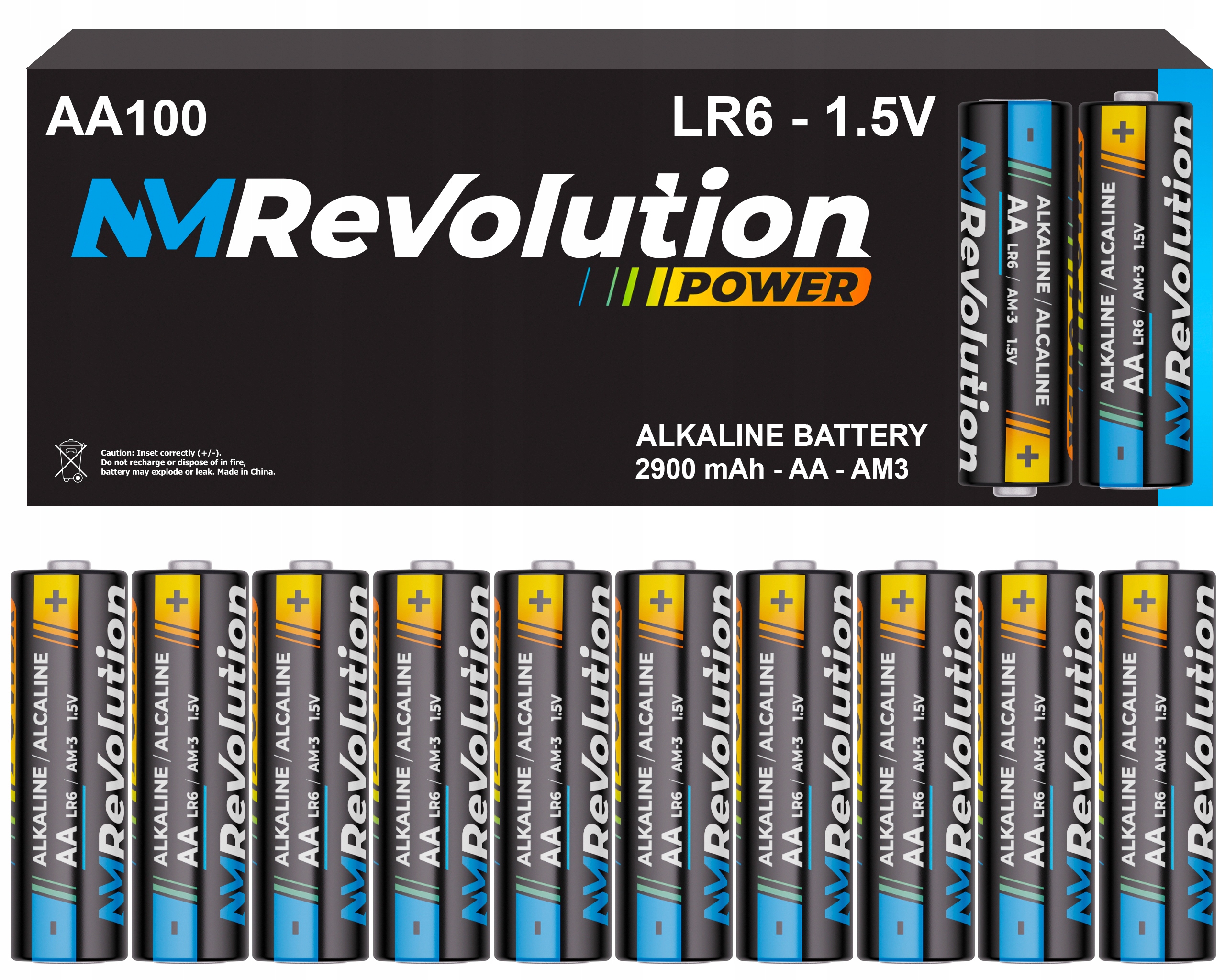 100 x Alkalické Baterie Aa Paluch R6 LR6 Strong