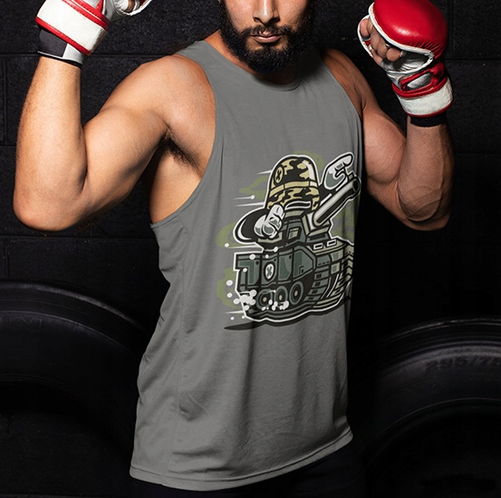 TANK TOP ANIMOWANE WAR TANK Rozmiar XL
