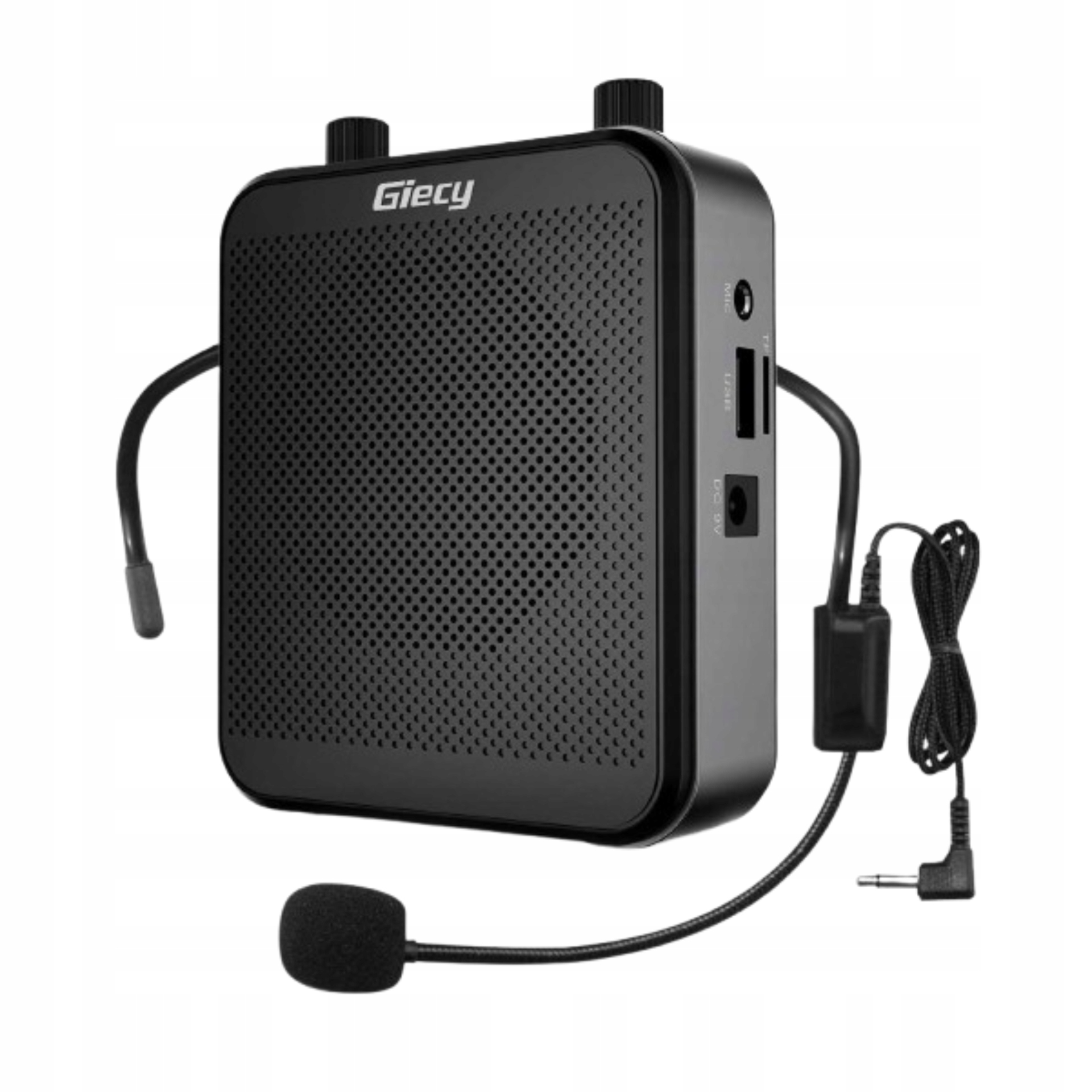 Zesilovač hlasu 30W Přenosný Bluetooth reproduktor Černý Giecy G300