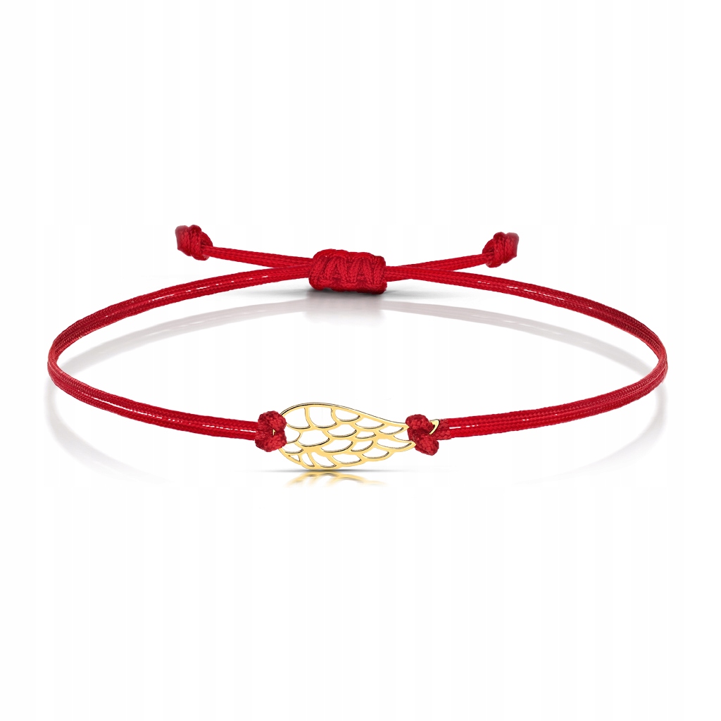 Zlatý Šňůrkový Náramek Křídlo 585 Gravírování