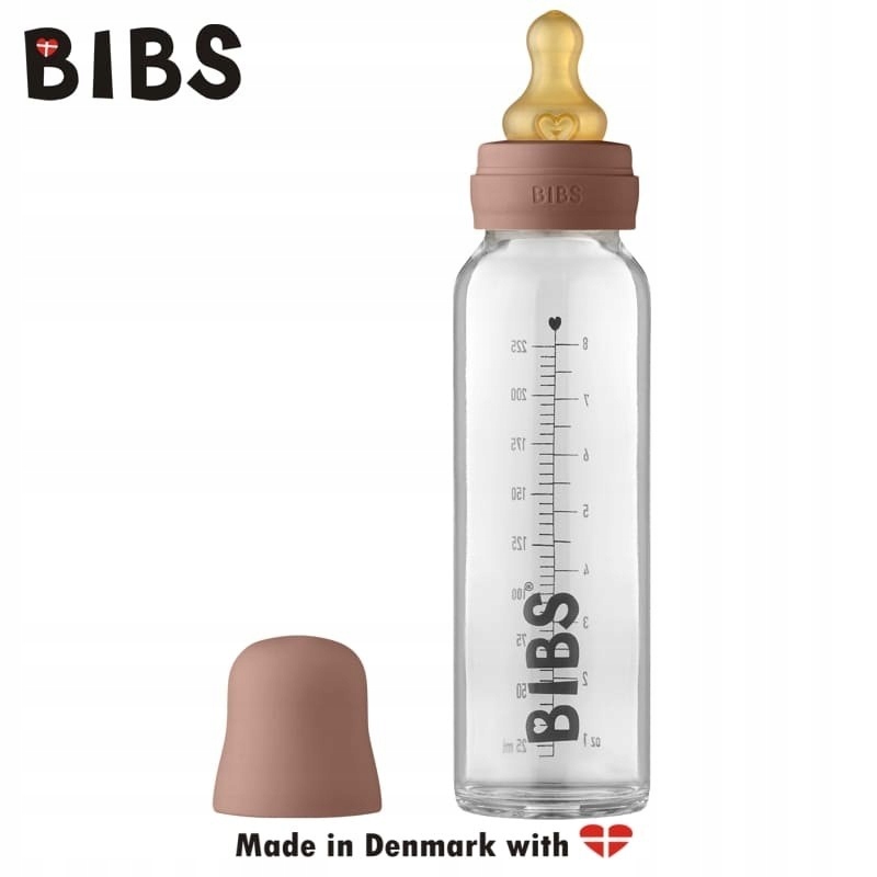 BIBS Butelka Szklana Dla Niemowląt 225ml Lateks Kauczukowy Woodchuck — miniatura 8