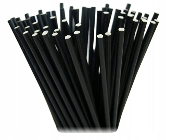 

Słomki papierowe 197x8mm czarne/100 sztuk