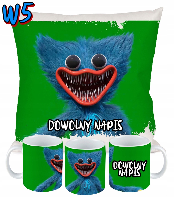 ZESTAW KUBEK PODUSZKA HUGGY WUGGY POPPY PLAYTIME 1 Szerokość produktu 40 cm
