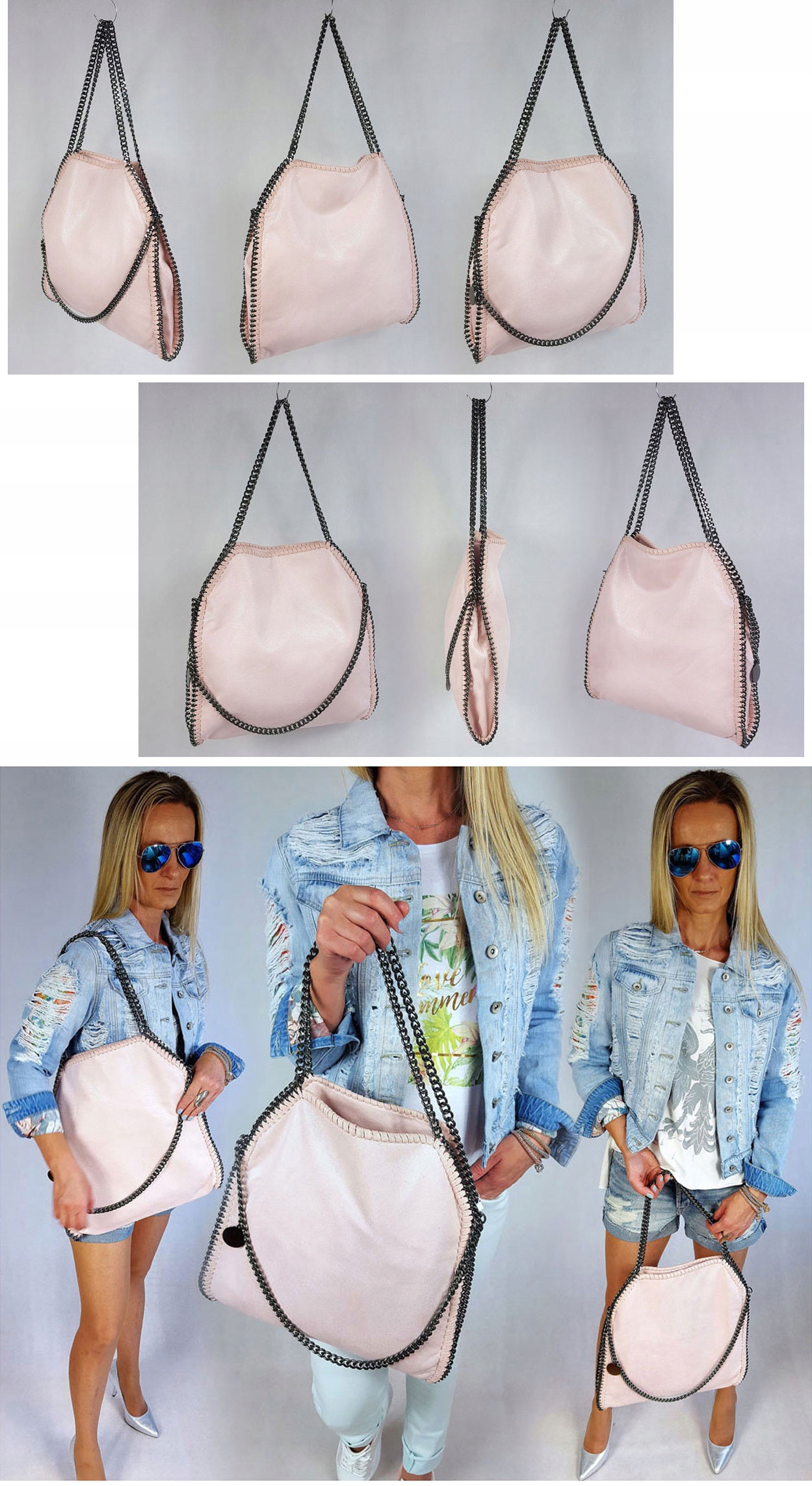 TOREBKA STELLA MC ŁAŃCUCHY TORBA FALABELLA ŁAŃCUCH Wzór dominujący bez wzoru