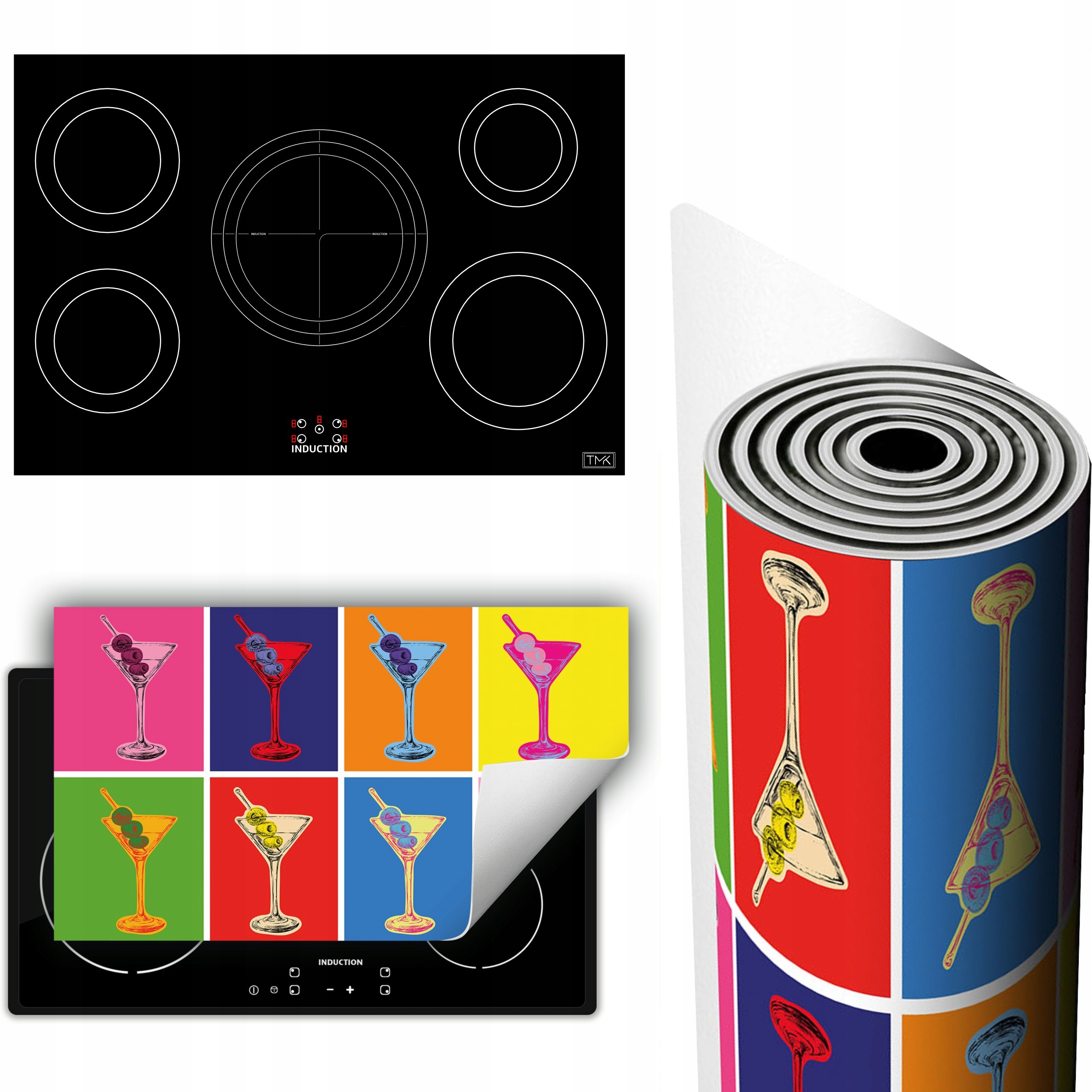 Vinylová Podložka Na Ochranu Kuchyňské Desky 90x52 pop Art. barevná