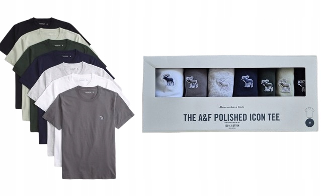 7 x tričko Hollister tričko M 7PAK abercrombie&Fitch 7-pack