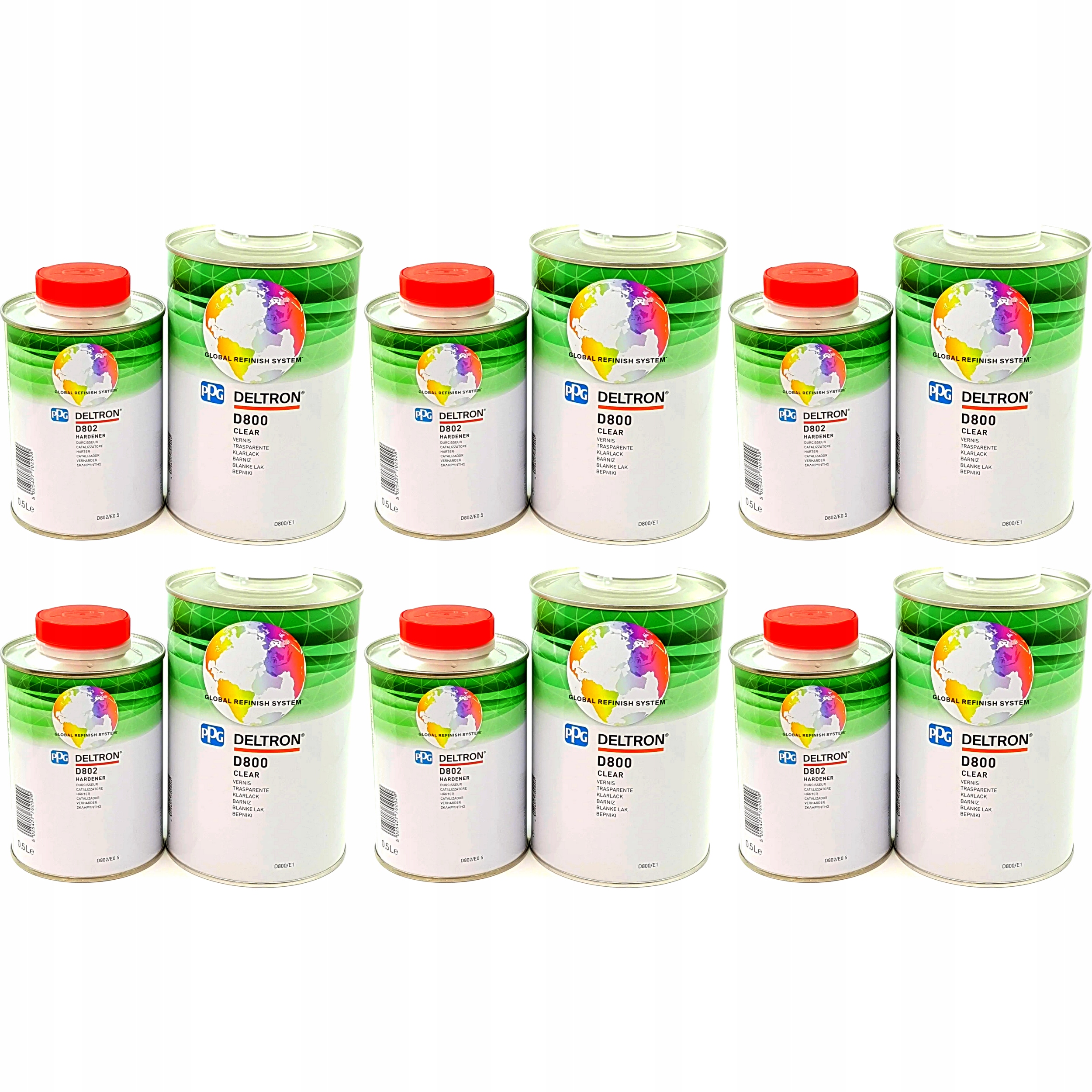 Lakier bezbarwny PPG Deltron D800 1,5L 6x