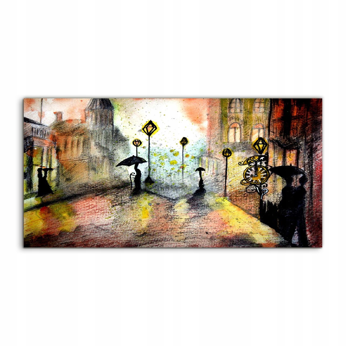 

Fotoobraz 140x70 na ścianę Krajobraz Miasto Deszcz