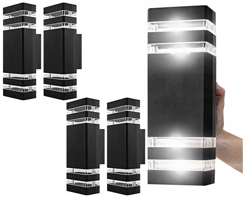 NOWOCZESNA LAMPA ZEWNĘTRZNA KINKIET NATYNKOWY LED