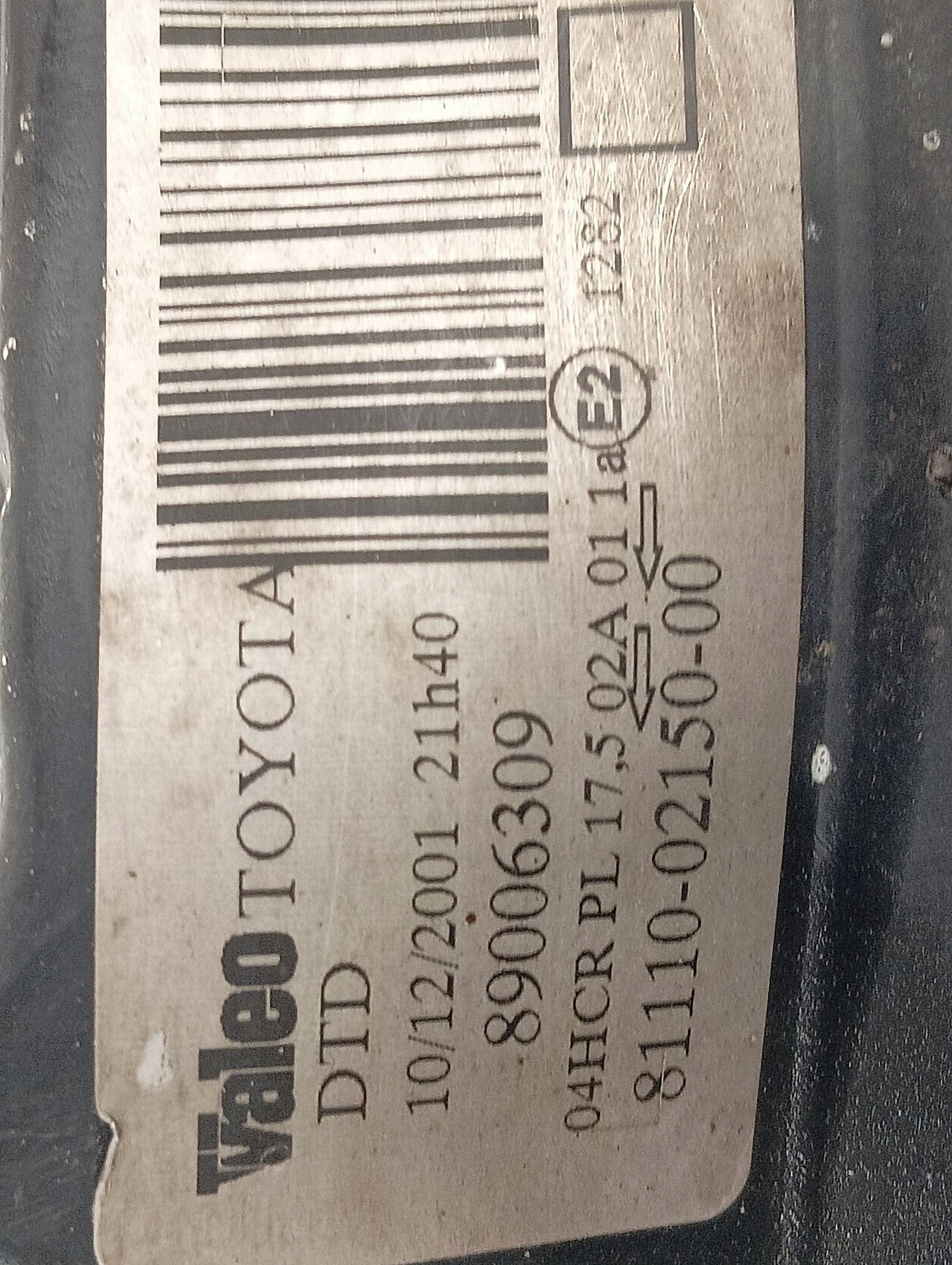 light front right front 89006309 Toyota Corolla IX (2000-2006)