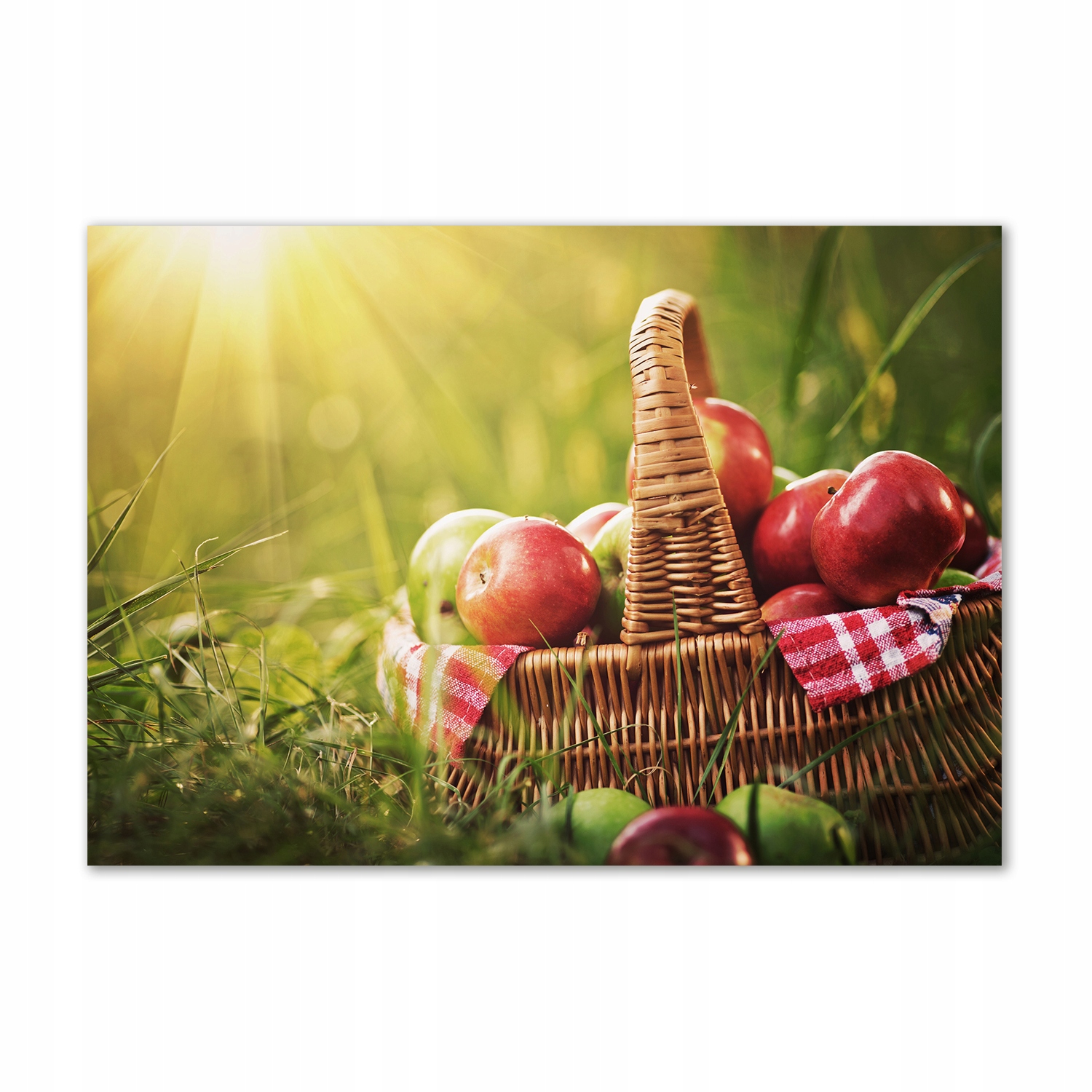 

Foto obraz szkło akryl Jabłka w koszu 100x70 cm