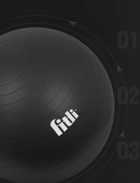 PIŁKA REHABILITACYJNA Gimnastyczna 75cm do ćwiczeń fitness ANTIBURST POMPKA Materiał PVC