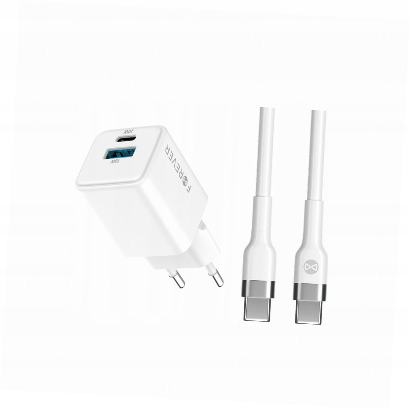 Szybka ładowarka GaN 20W 2 wejścia długim z kablem 2m do Xiaomi Redmi 9