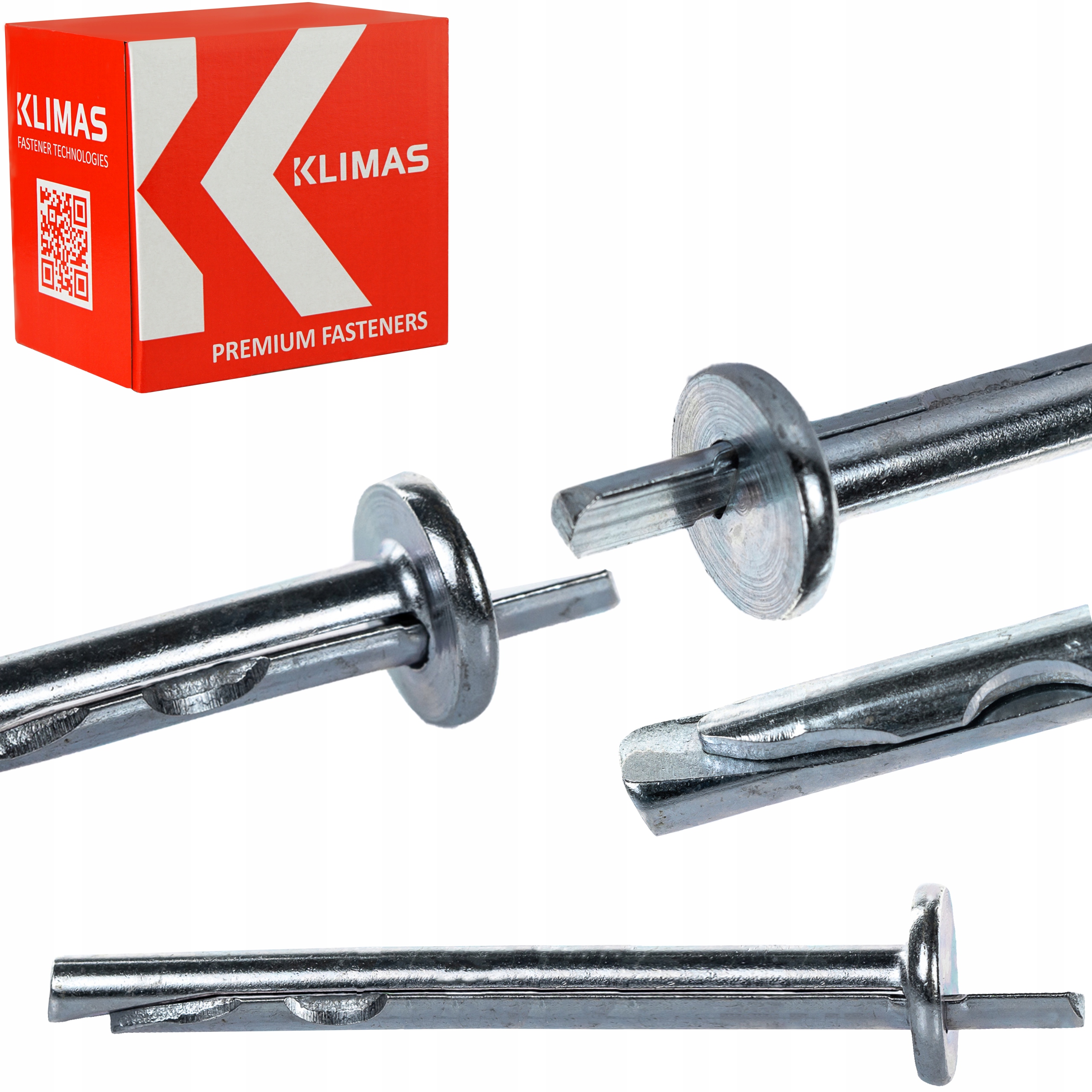 Rozpěrné kovové kolíky do betonu 6x65 mm 100 ks, zapichovací Klimas Krw