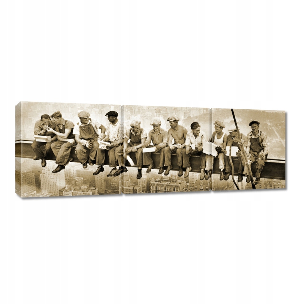 

Obrazy 120x40 Lunch na wysokości Sepia