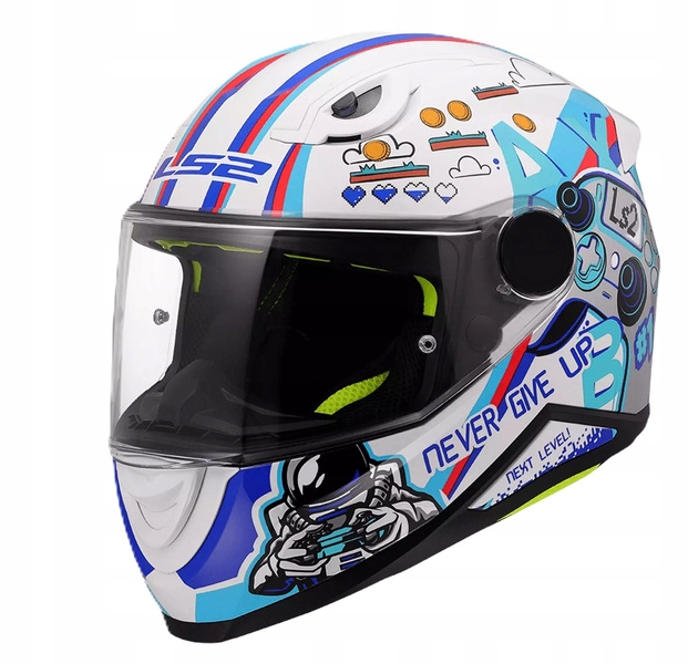 Detská motocyklová prilba LS2 FF812 Kid Next Level White S