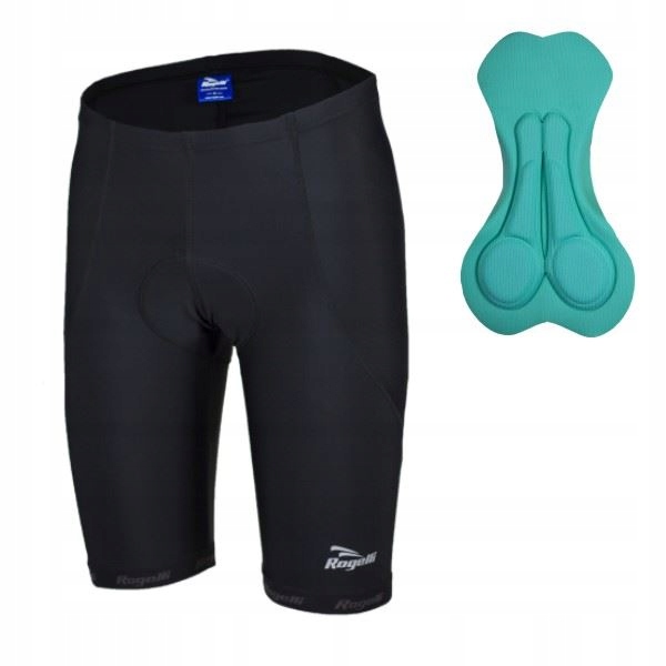 Rogelli Spodenki rowerowe męskie z wkłądką Basic czarne 3XL