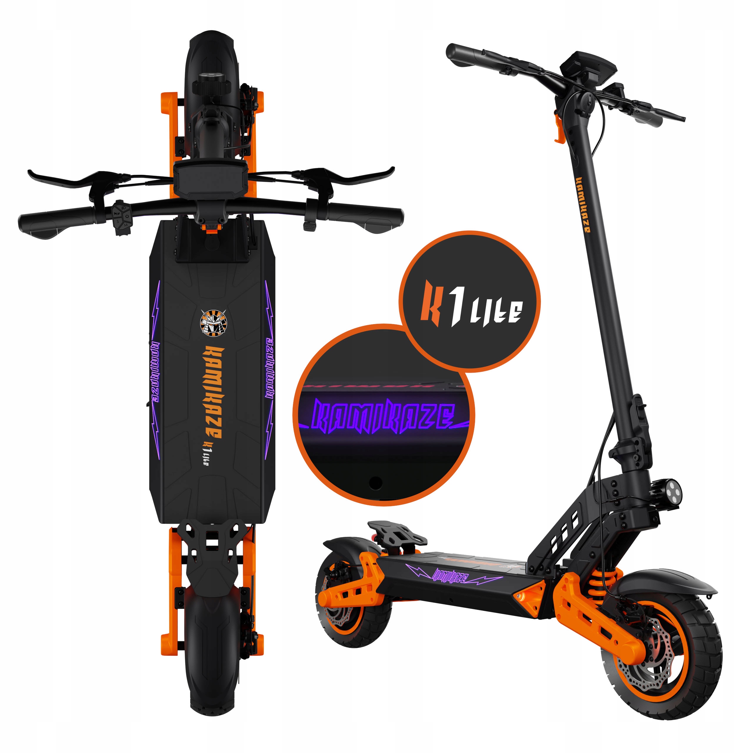 Pojazdy elektryczne Składany Kamikaze K1 Lite 1200W 13,5Ah max 45km/h