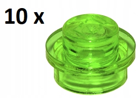 

Lego Trans-Bright Green Plate 1x1 Groszek 4073 10s