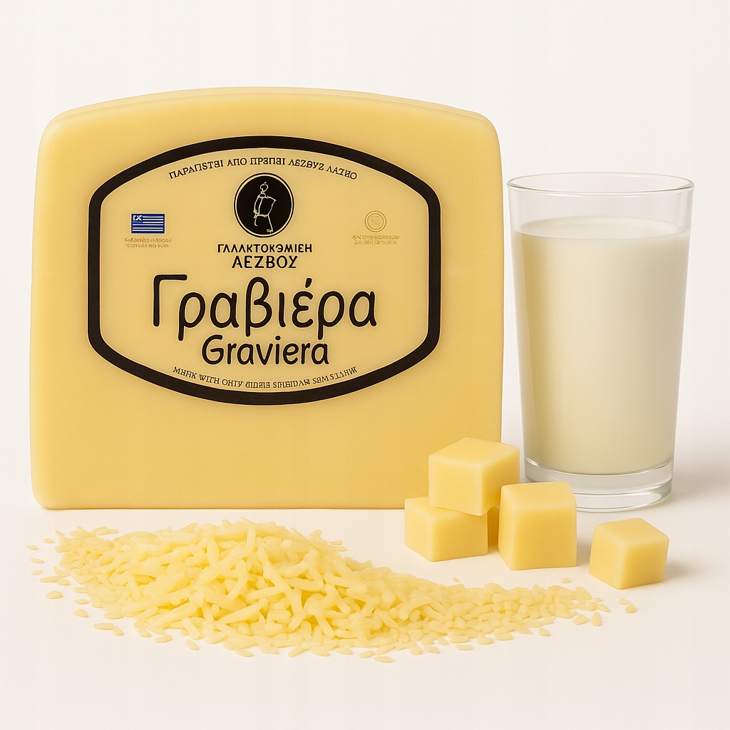Graviera sýr 900 g – tvrdá řecká klasika přímo z ostrova Lesvos
