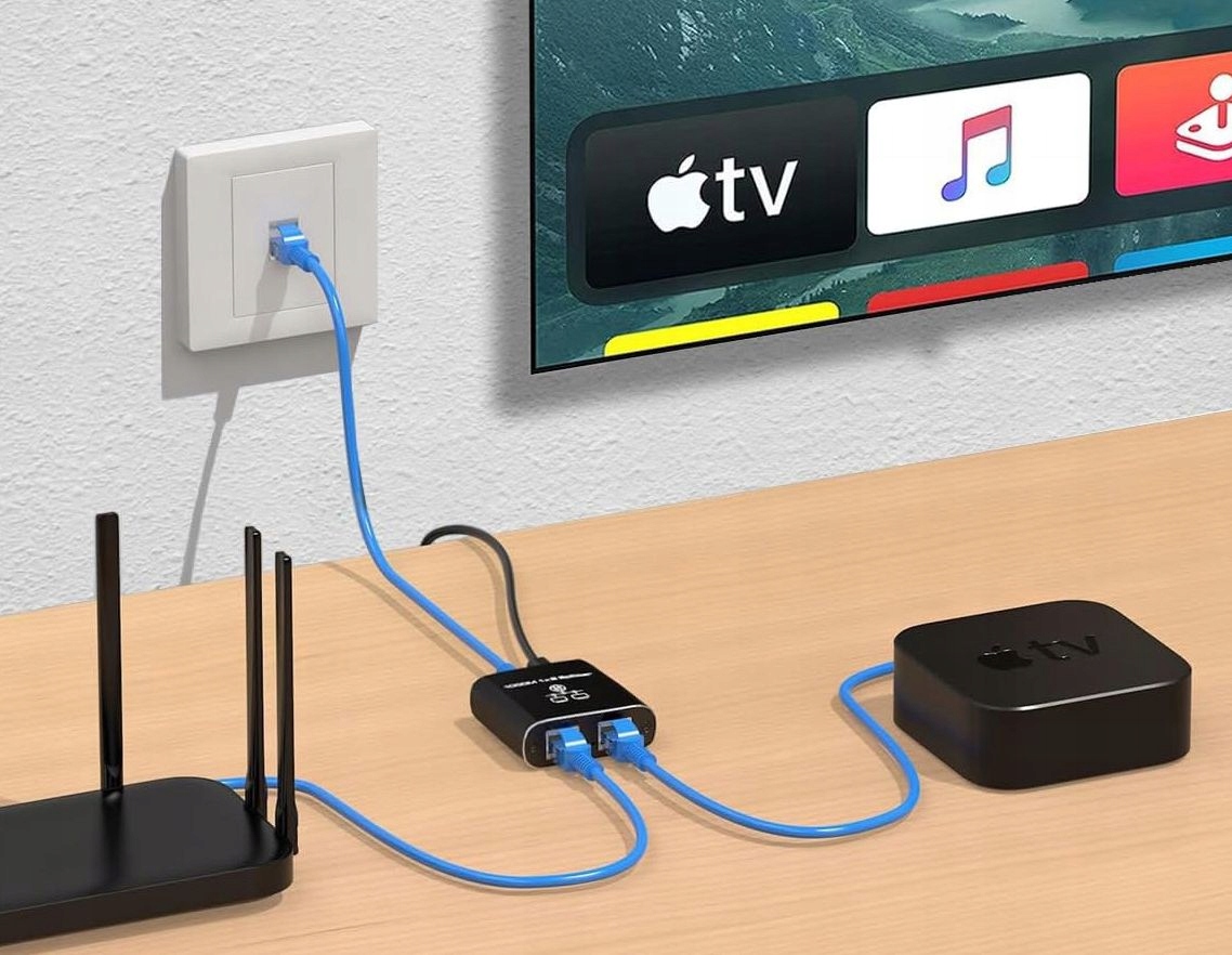 Rozdzielacz Rozgałęźnik Sieciowy LAN RJ45 1 / 2 SP-LC22 Przejściówka Rodzaj Rozdzielacze RJ-45