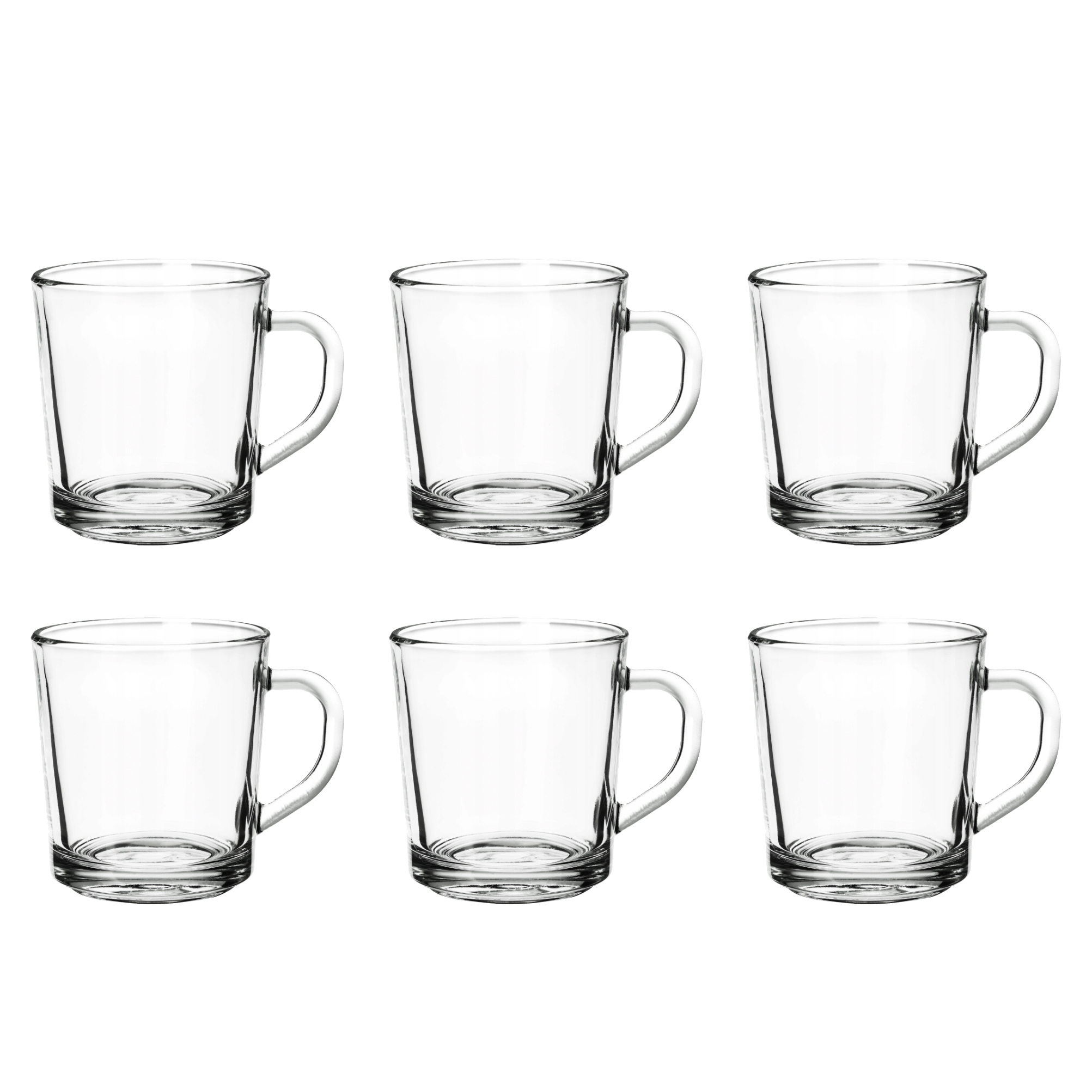 KUBEK SZKLANKA Z UCHEM EDIT 250ML KOMPLET 6SZT