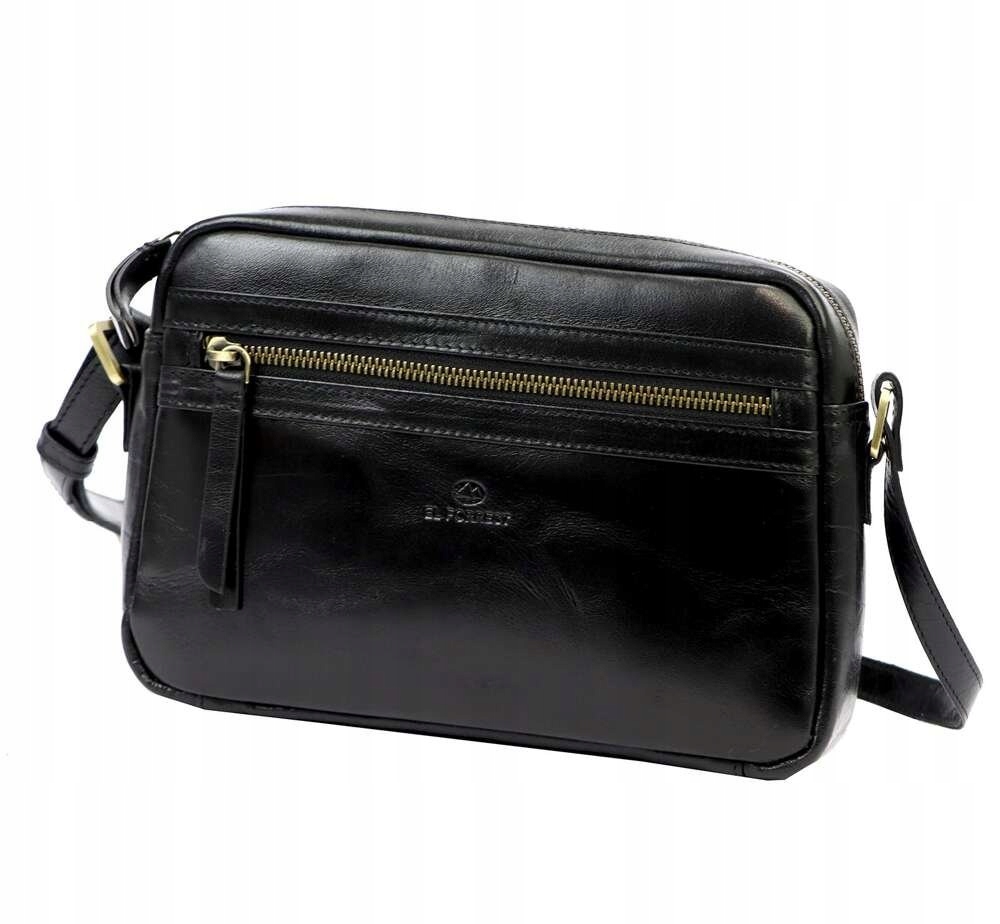 Dámská kabelka přes rameno kožená černá El Forrest