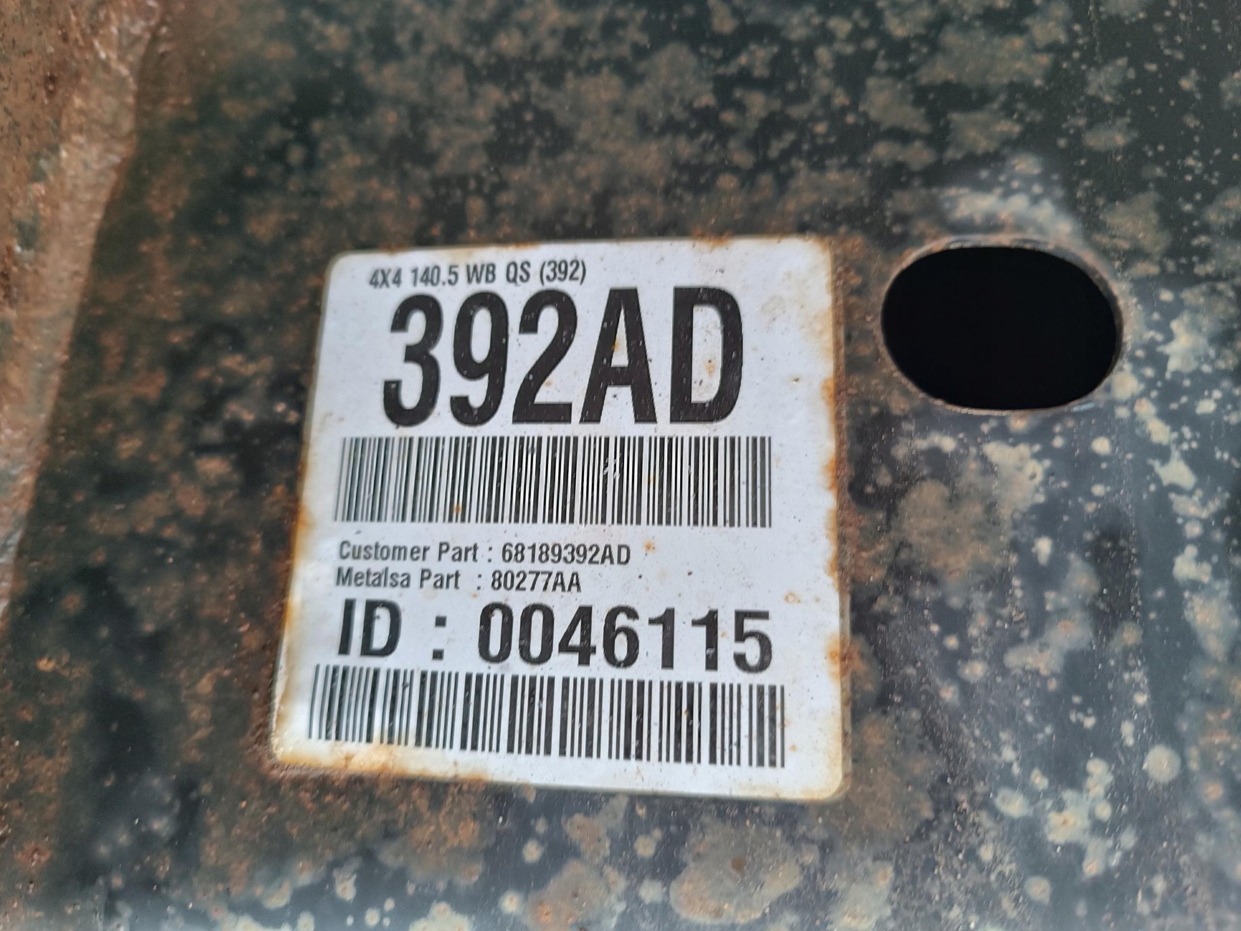 Rama Podwozie Dodge Ram 1500 4x4 Quad Cab 2013