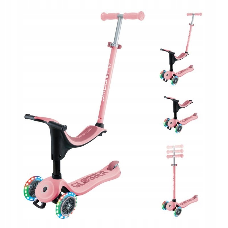 Hulajnoga trójkołowa dziecięca Globber Go.Up Sporty Lights pastel pink