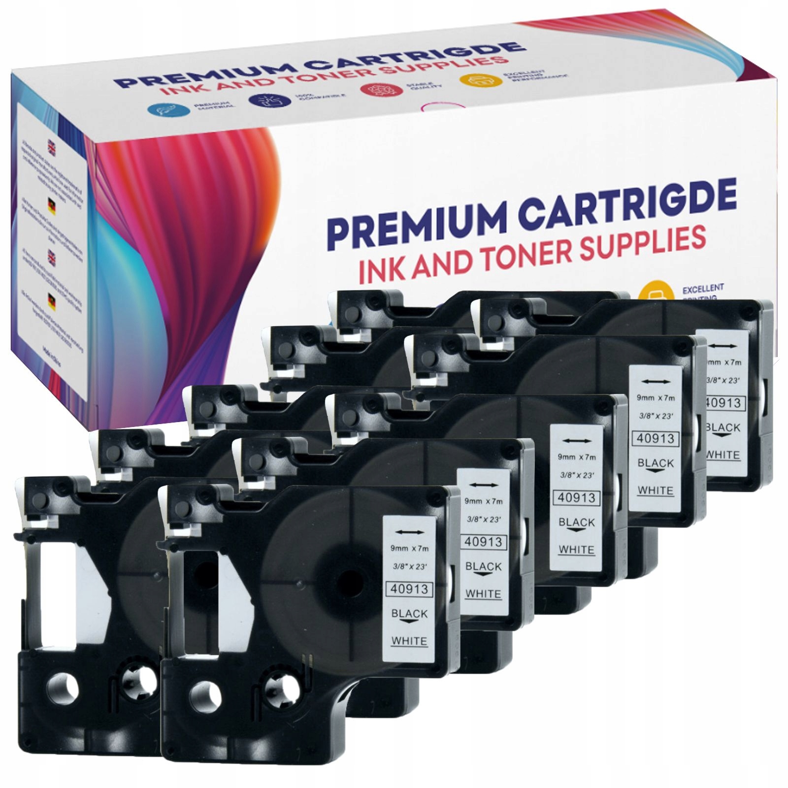 10 x páska pro Dymo 7 m 9 mm GP-DY40913 x10