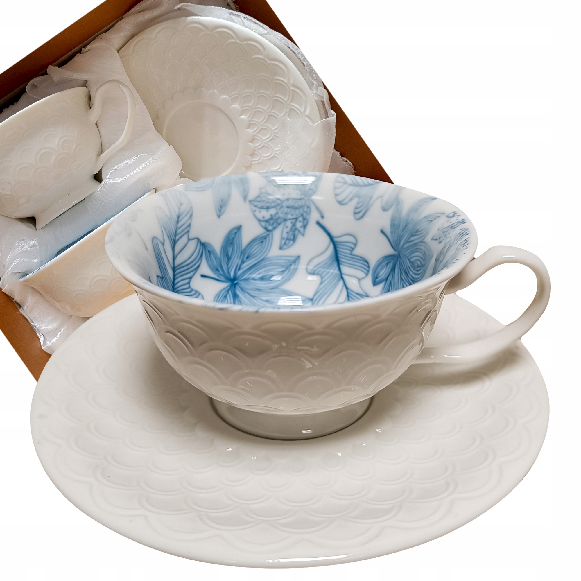 

Zestaw 2 Filiżanek Porcelana do kawy herbaty