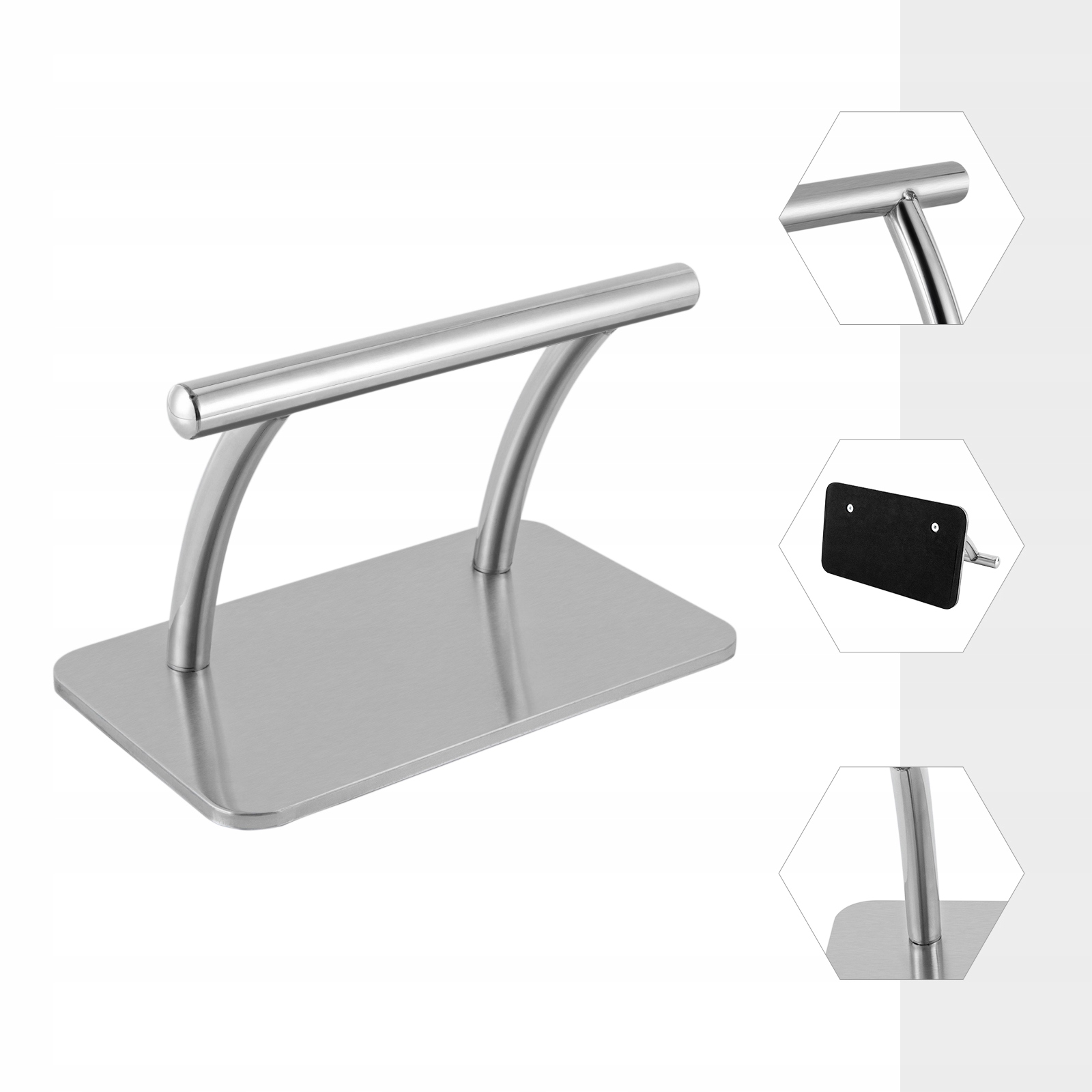 Podnóżek fotela fryzjerskiego ze stali nierdzewnej Wysokość 21 cm