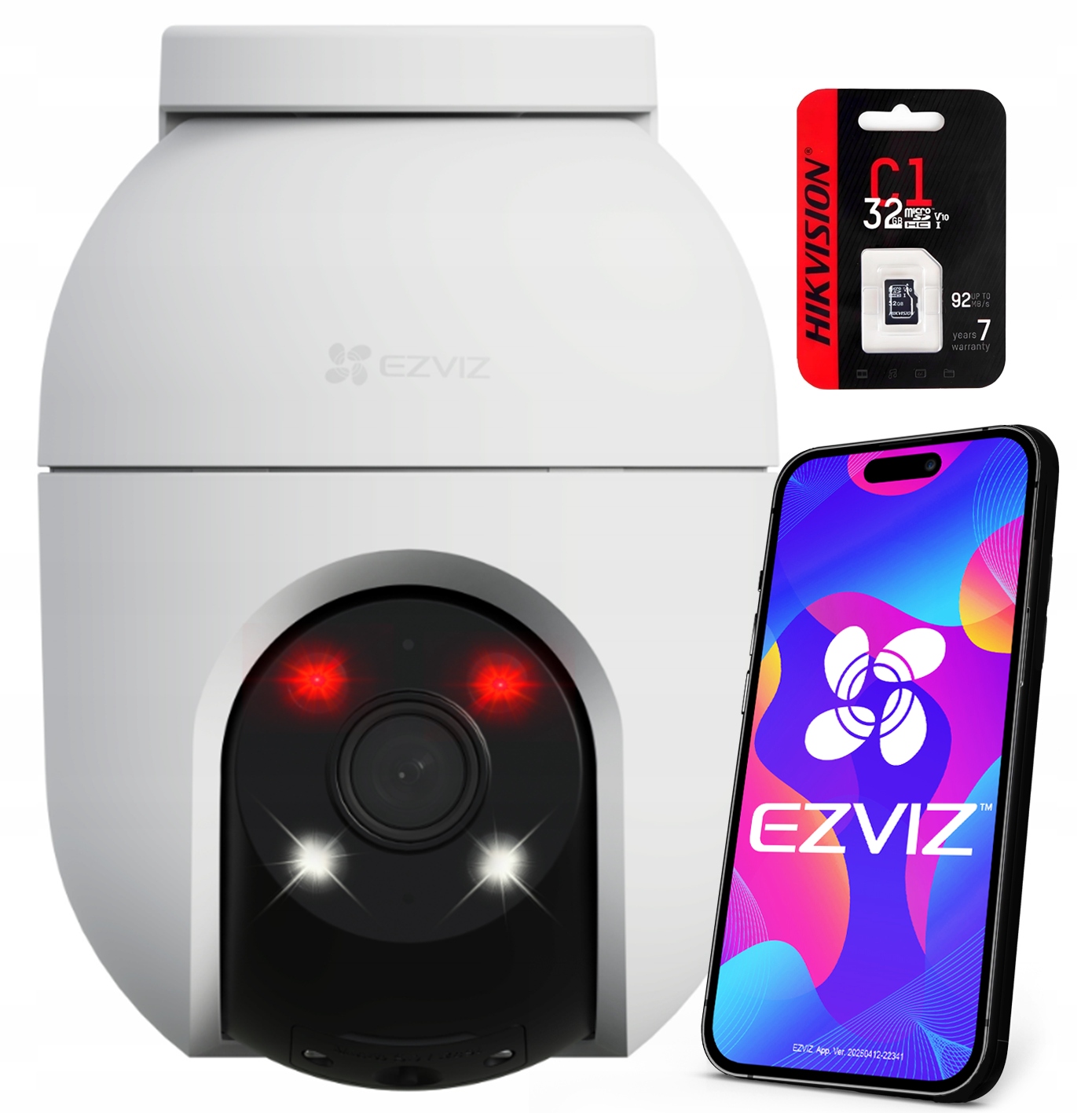 WiFi otočná kamera 4Mpx C8c 4MP 2K Dual Light Vonkajšia karta 32G