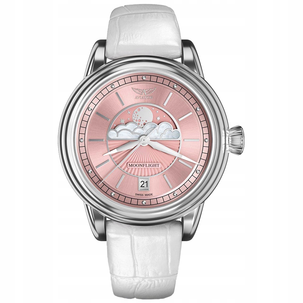 Dámské hodinky Aviator V.1.33.0.257.4.WM bílé