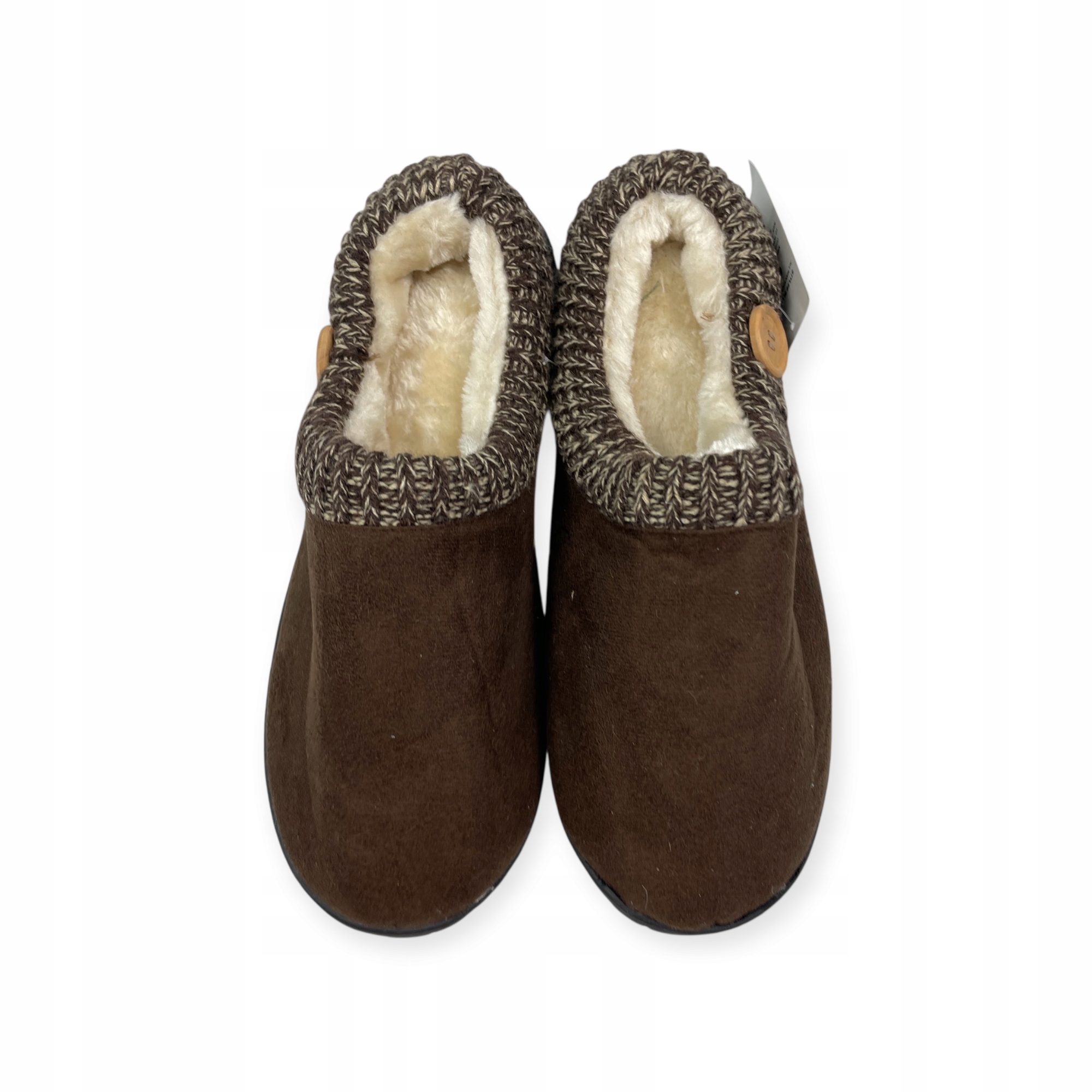Teplé pantofle – hnědé, měkké, s kožešinovým vnitřkem