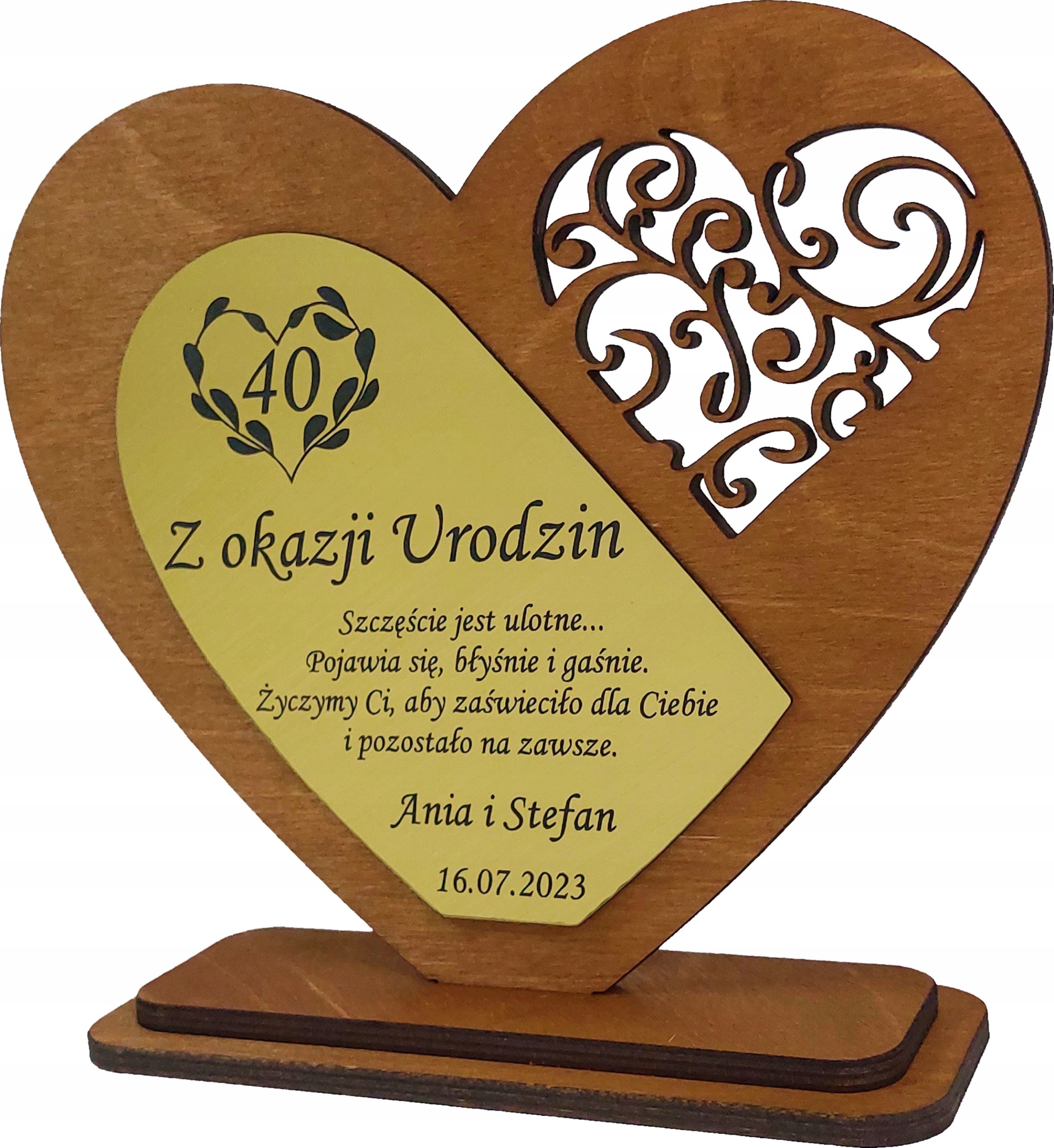 

Serce na urodziny 1-99 lat Twój Grawer