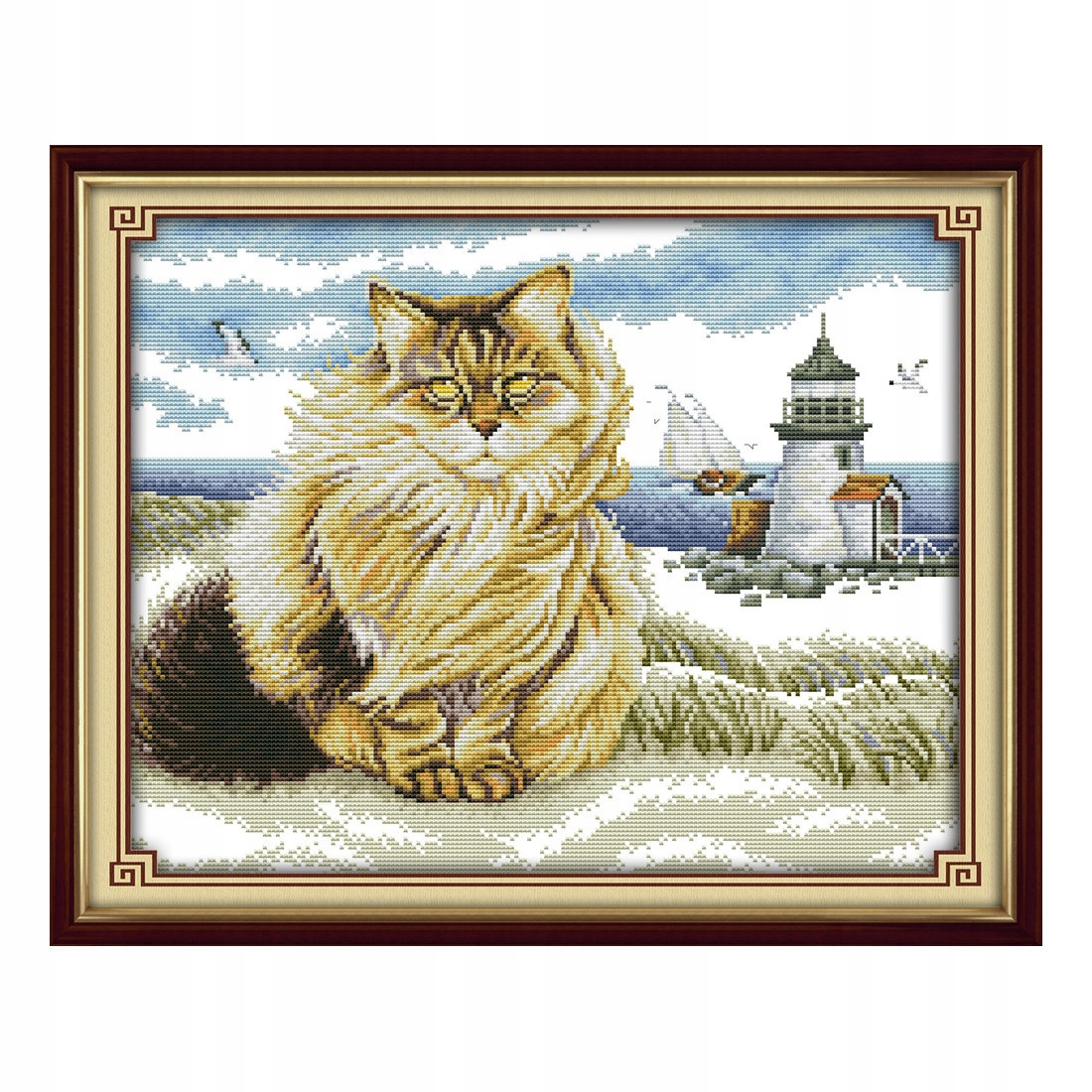 Kanva s potiskem vyšívací sada (kanva,mulina)